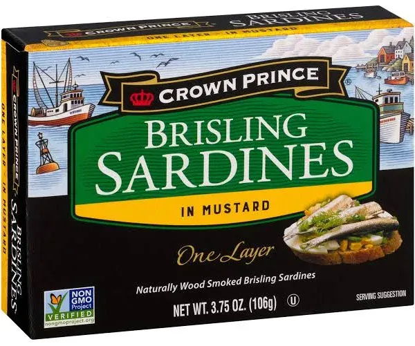 Crown Prince Brisling Sardines in Mustard