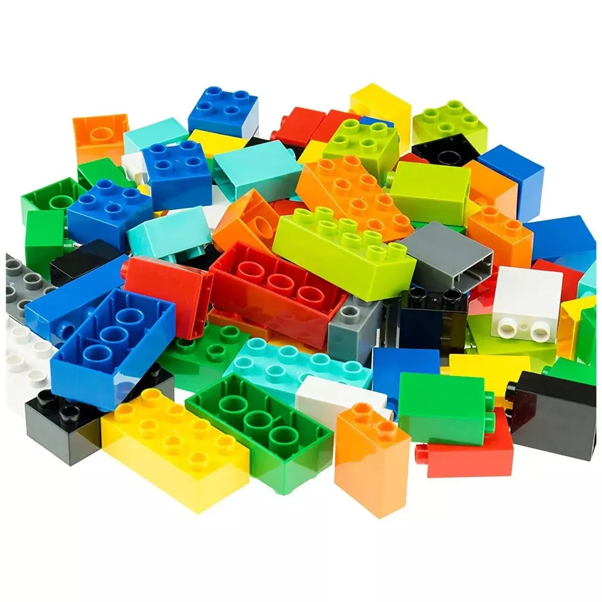 Large Big Bricks Set - 10 Multi Colors - 84 Pieces