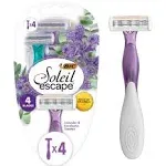 BIC Soleil Escape Razors, Lavender & Eucalyptus Scented, 4 Blades