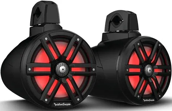 Rockford Fosgate M2 8 Inch Color Optix 2-Way Wake Tower Speakers - Black