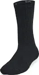 Kids' Training Cotton 6-Pack Crew Socks - Black, MD, Under Armour