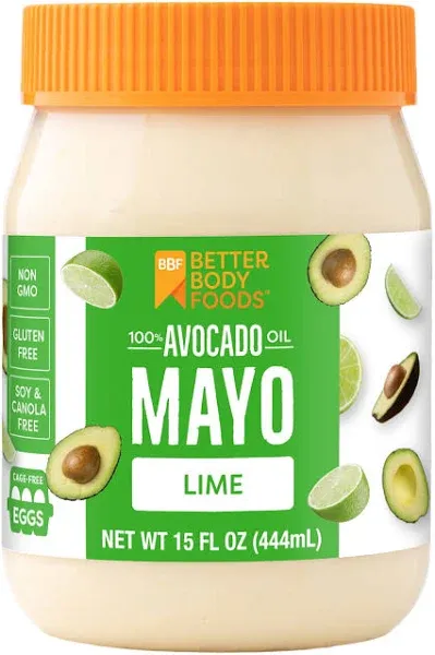 Betterbody Foods Mayo 100% Pure Avocado Oil Lime 15 oz