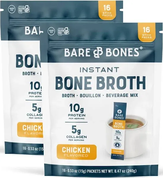 BARE BONES -- INSTANT BONE BROTH STICKS