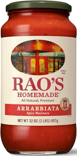 Rao&#039;S Homemade Arrabbiata Sauce, 32 Oz, Tomato Sauce, All Purpose, Keto Friendly