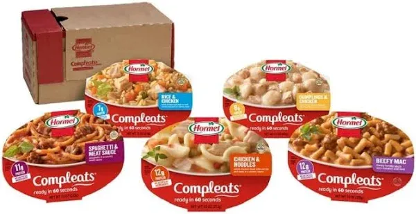 (5 Pack) HORMEL COMPLEATS Protein Variety Pack Microwave Meals