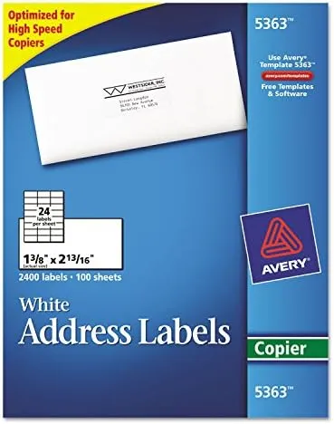 Avery White Copier Mailing Address Labels