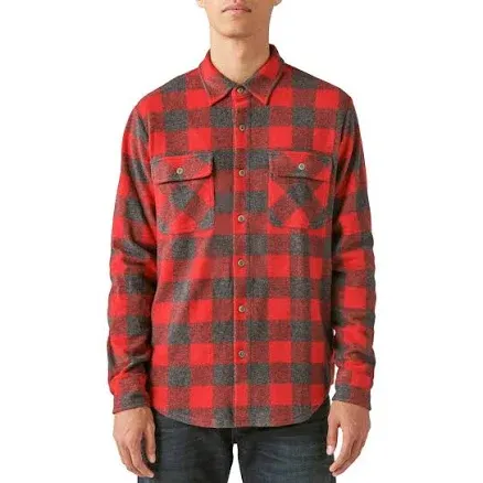 Lucky Brand Men's Buffalo Plaid Knit Shirting