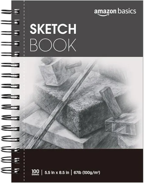 Amazon Basics Sketch Pad 5.5"x8.5" 67 lb. / 100 gsm