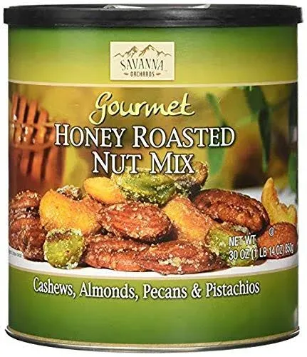 Savanna Orchards Honey Roasted Nut &amp; Pistachios, Cashews Almonds, Pecans, 30 oz