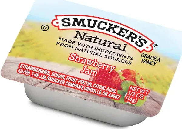 Smucker's Strawberry Jam, 0.5 Ounce (Pack of 200)