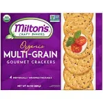 Milton's Craft Bakers Organic Multi-Grain Crackers - Multigrain Crackers, Certified Organic, Non-GMO Project Verified, Kosher, Savory & Sweet Taste, Great for Charcuterie Boards - 24 Oz