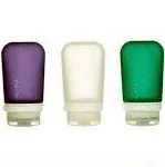 GoToob+ 3-Pack (Medium) | Refillable Silicone Travel Bottle | Locking Lid | F...