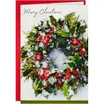 Hallmark Boxed Christmas Cards, Snowy Wreath 40 Cards and Envelopes