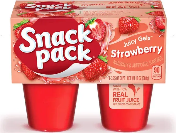 Snack Pack Juicy Gels Strawberry