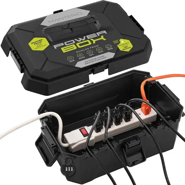 Manterio Power Box IP55 Weatherproof Cord Connection Box