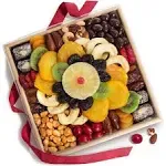 Golden State Fruit Festive Dried Fruit Nuts and Sweets Gift Basket Tray