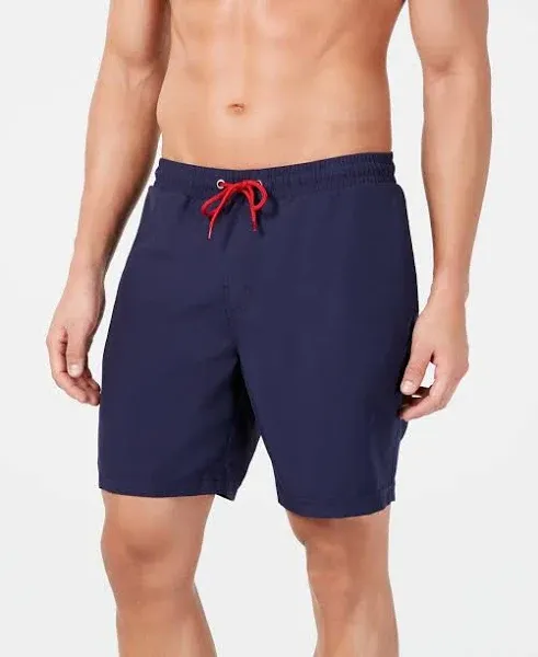 Club Room Men's Quick-Dry Performance Solid Swim Trunks