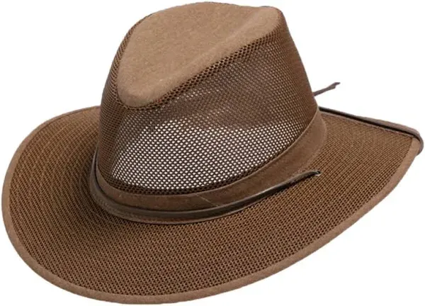 Henschel Men's Polycotton Packable Mesh Breezer Safari Hat, Earth