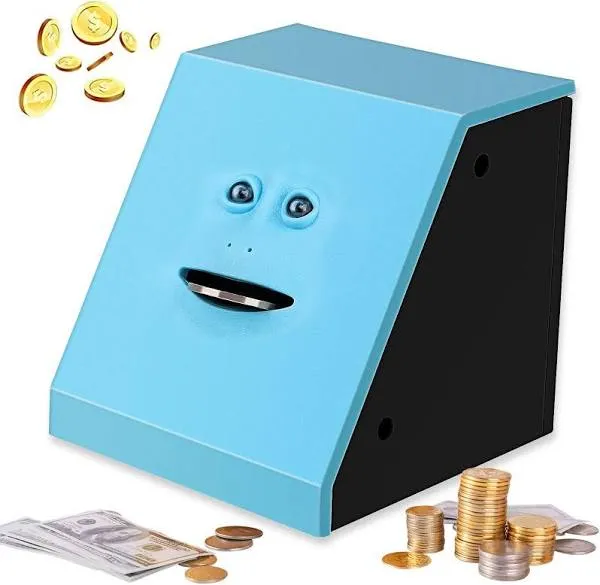 Face Bank, Piggy Bank Coin Eater Funny Bank, sunsbell Money Eating Coin Bank ...