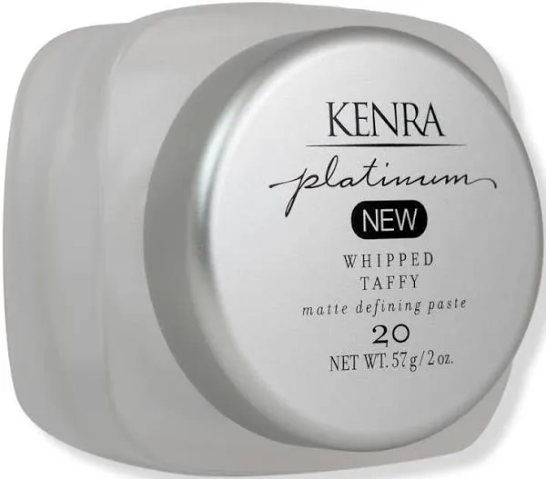 Kenra Platinum Whipped Taffy 20 | Matte Defining Paste | Delivers An Ultra-Matte, Firm Hold Finish | Sculpts, Smooths & Texturizes Styles | All Hair Types