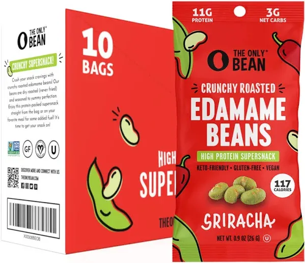 The Only Bean Edamame Roasted Crunchy Sriracha