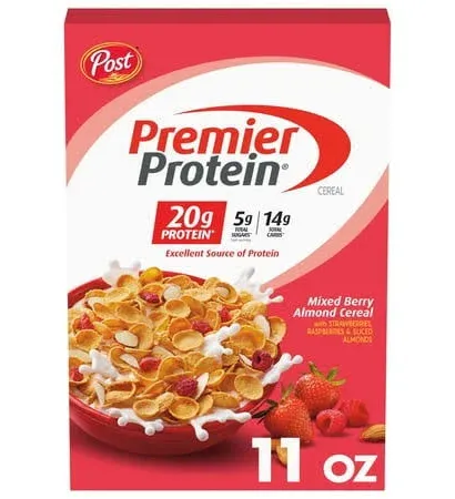 Post Premier Protein Cereal Mixed Berry Almond