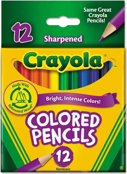 Crayola Colored Pencil 12 Short Set