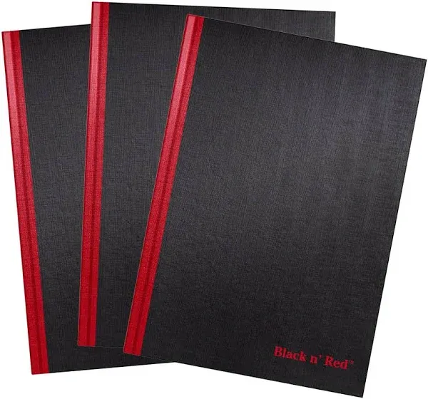 Black n' Red Casebound Hardcover Notebook 3-pack