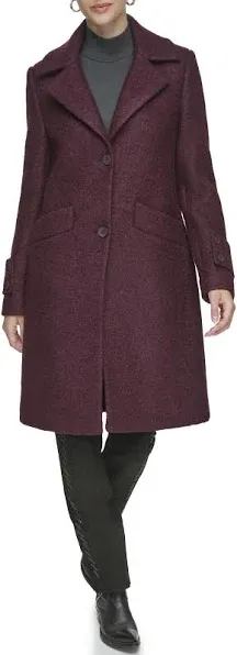 Andrew Marc $350 Wool Regine Brown Slim Coat Sz XL NWT