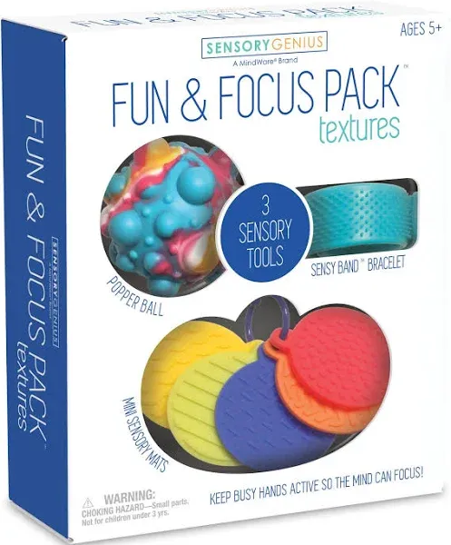 MindWare Sensory Genius Fun & Focus Pack Textures Fidget Toy Set