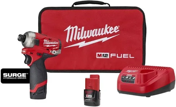 Milwaukee 2551-22 M12 Fuel Surge 1/4" Hex Hydraulic Driver Kit