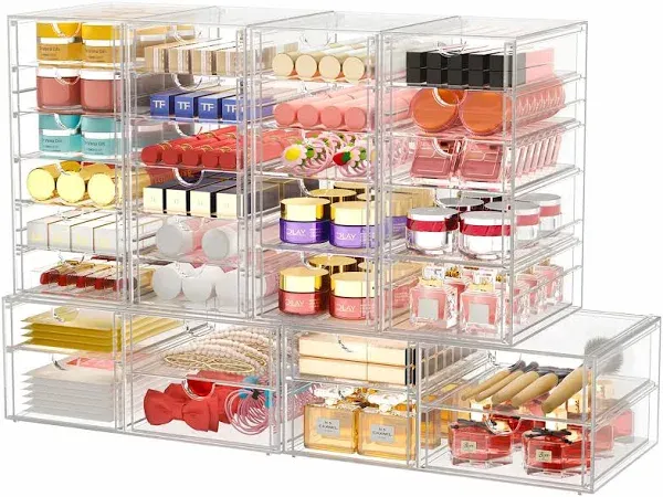 Sorbus 12-Drawer Clear Acrylic Makeup Organizer