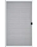 Guardian Built K.D. Heavy Duty Galv.Steel Sliding Patio Screen Door Kit - 1-7/8' Frame Mosquito Proof for Patio Backyard Kitchen and Bedroom (White,