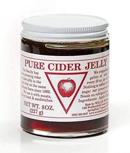 Wood&#039;s Cider Mill Pure Cider Jelly No Preservatives No Sugar Added 10 Oz