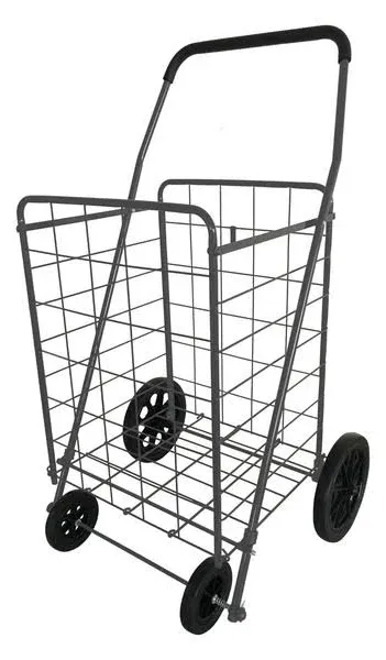 Apex 40.6 in. H X 21.7 in. W X 24.4 in. L Gray Collapsible Shopping Cart