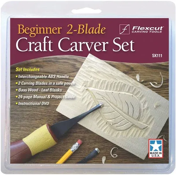 Flexcut SK111 Beginner 2-Blade Craft Carver Set