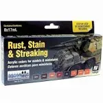 Acrylicos Vallejo VJP70183 Vallejo Rust Stain & Streaking Set Paint