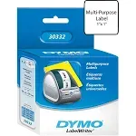 Dymo LabelWriter Multipurpose Labels, 1 in x 1 in, White, 750 Labels/Roll