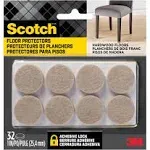 Scotch 32-Pack 1-in Beige Round Felt Pads