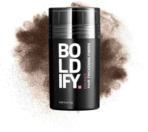 BOLDIFY Hair Fibers (12g) Fill In Fine and Thinning Hair for an Instantly Thicker & Fuller Look - Best Value & Superior Formula -14 Shades for Women & Men - MEDIUM BROWN