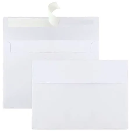 Joyberg 50 Packs 5x7 Envelopes White A7 Envelopes for Invitations Printable Self Seal for Weddings Invitations Photos Postcards Greet