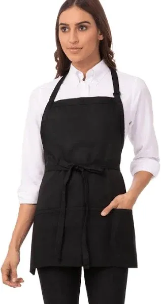 Chef Uniforms Unisex 3-Pocket Bib Chef Apron