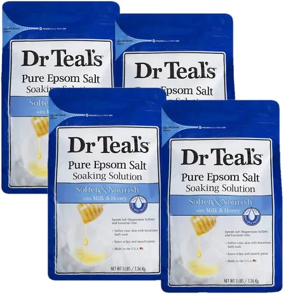 Dr Teal's Epsom Salt Soaking Solution Milk Honey