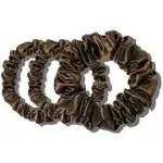 Slip Back to Basics Midi Large Scrunchie Set 3, Dark Brown