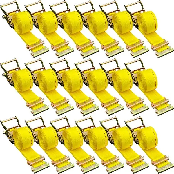 VEVOR 2 in. x 15 ft. E Track Ratchet Strap - 18 Piece