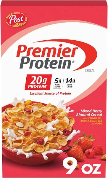 Post Premier Protein Mixed Berry Almond Cereal