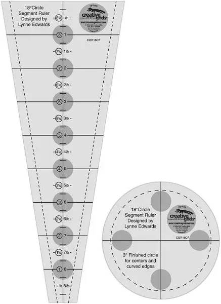 Creative Grids 18 Degree Dresden Plate Ruler