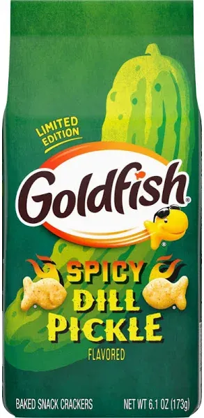 Goldfish Spicy Dill Pickle Flavored Crackers