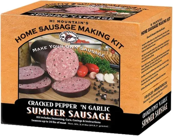 Hi Mountain Cracked Pepper 'N Garlic Summer Sausage Kit