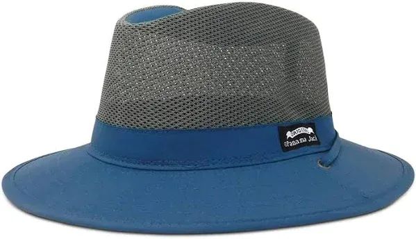 Panama Jack Nylon Mesh Safari Hat - Lightweight, UPF (SPF) 50+ Sun Protection, 2 1/2" Big Brim, Chin Strap